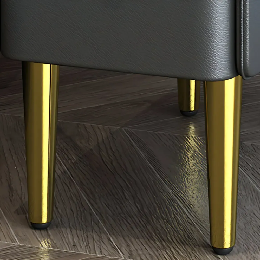 Mesita de noche contemporánea de madera maciza con 3 cajones, 19,7" de alto Azul Clearhalo