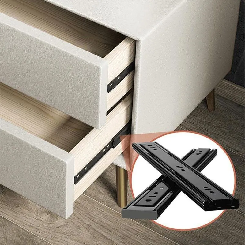 Mesita de noche contemporánea de madera maciza con cajones Blanco Clearhalo