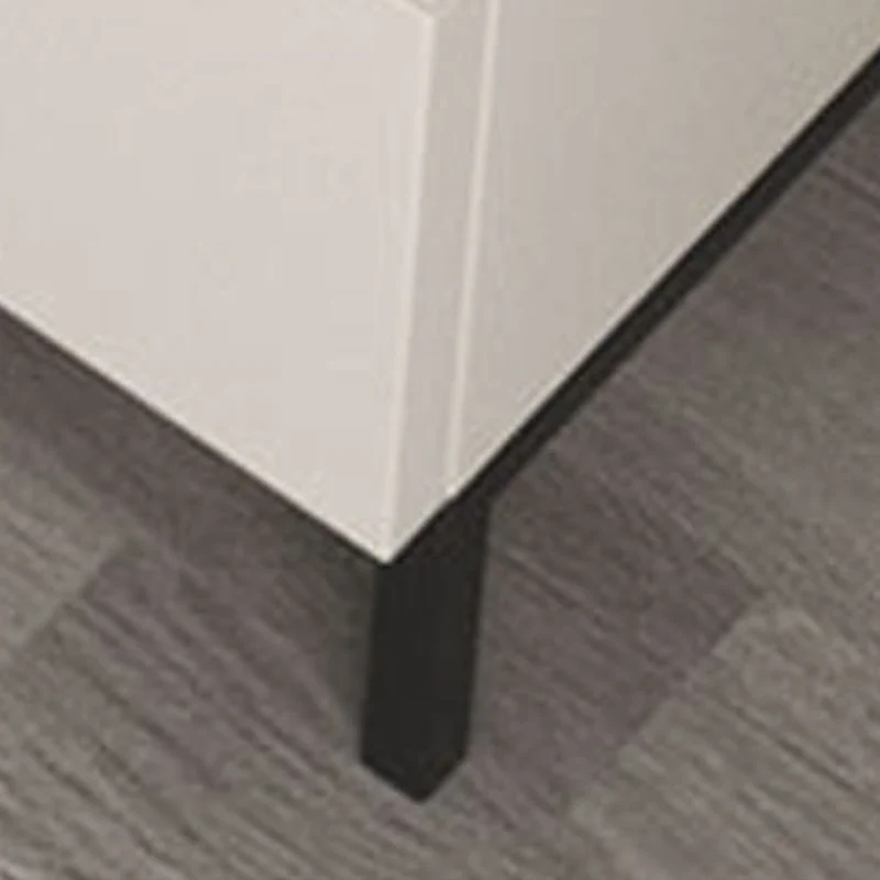 Mesita de noche contemporánea Mesita de noche de madera sintética con cajones Color Clearhalo
