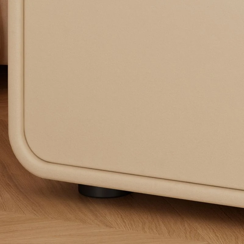 Mesita de noche contemporánea de pino, cajón, almacenamiento, mesa decorativa, mesita de noche para dormitorio Blanco Clea...