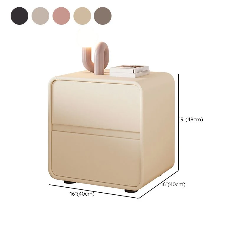 Mesita de noche contemporánea de pino, cajón, almacenamiento, mesa decorativa, mesita de noche para dormitorio Blanco Clea...