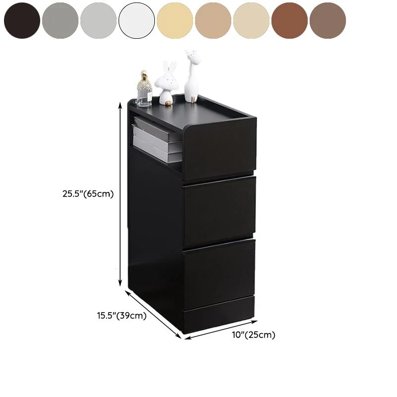 Mesita de noche decorativa escandinava de 25,5" de alto con 2 cajones Blanco Clearhalo