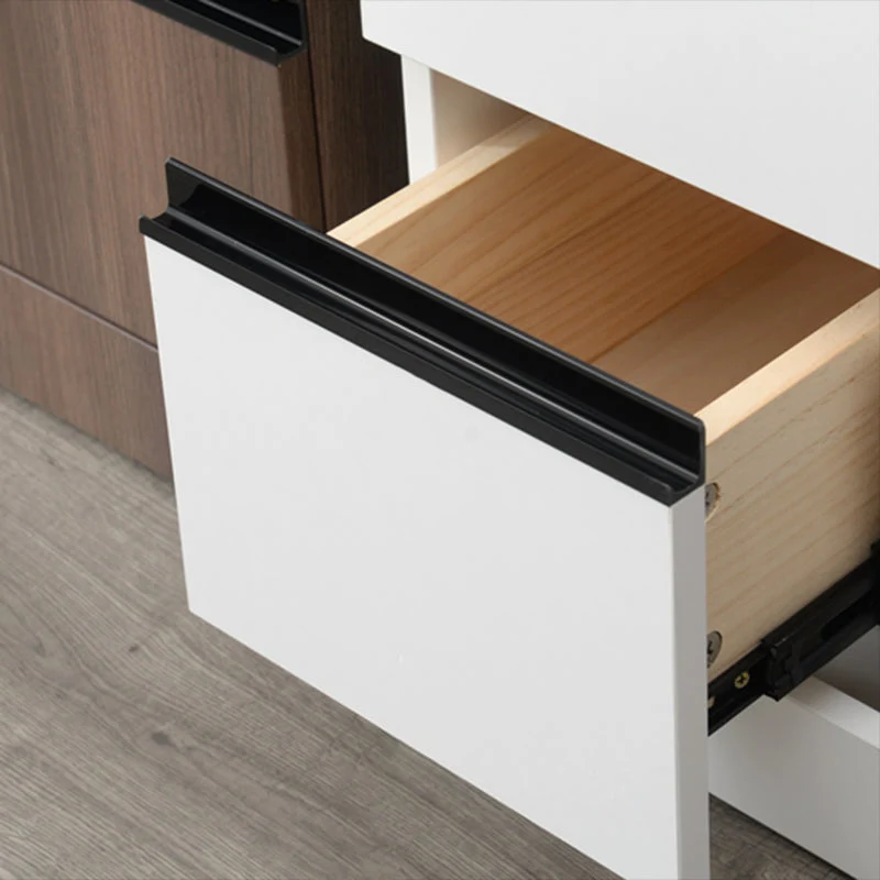 Mesita de noche decorativa escandinava de 25,5" de alto con 2 cajones Blanco Clearhalo