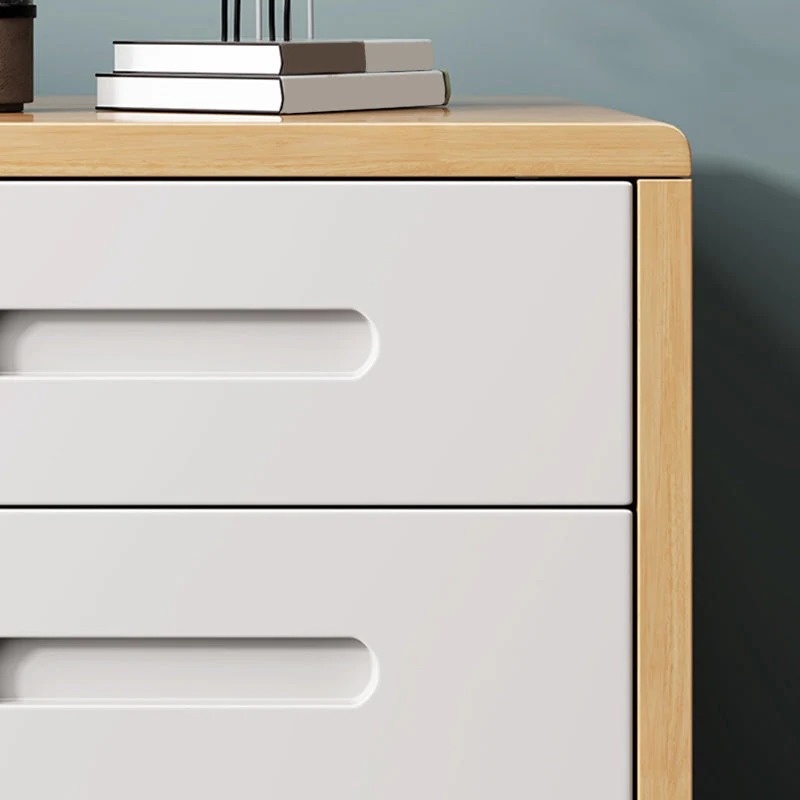 Mesita de noche decorativa de madera Mesita de noche moderna con cajones Naturales Clearhalo