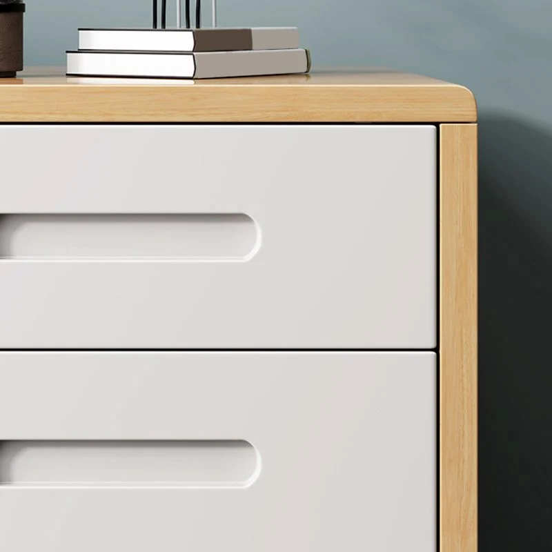Mesita de noche decorativa de madera Mesita de noche moderna con cajones Naturales Clearhalo