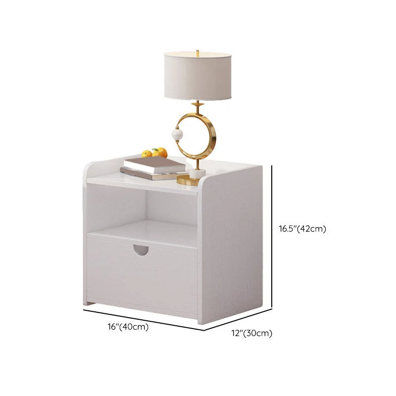 Mesita de noche decorativa de pino escandinavo de 20" de alto con cajón Naturales Clearhalo