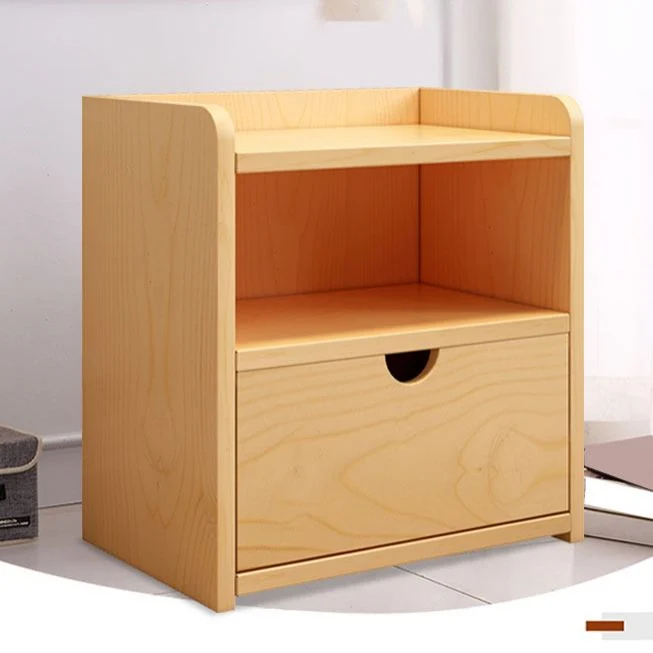 Mesita de noche decorativa de pino escandinavo de 20" de alto con cajón Naturales Clearhalo