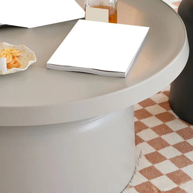 Mesita de noche escandinava de metal con estante, 18" de alto Blanco Clearhalo