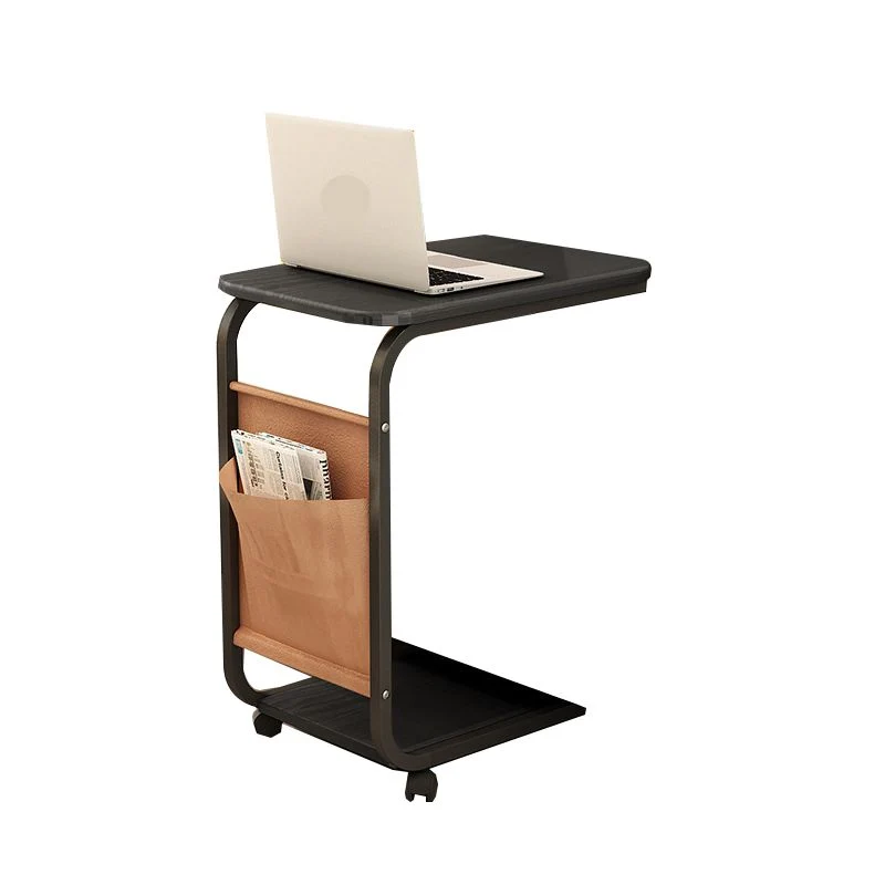 Mesita de noche de madera con almacenamiento abierto, mesa de noche moderna de 25,59 pulgadas de alto Rojo Clearhalo