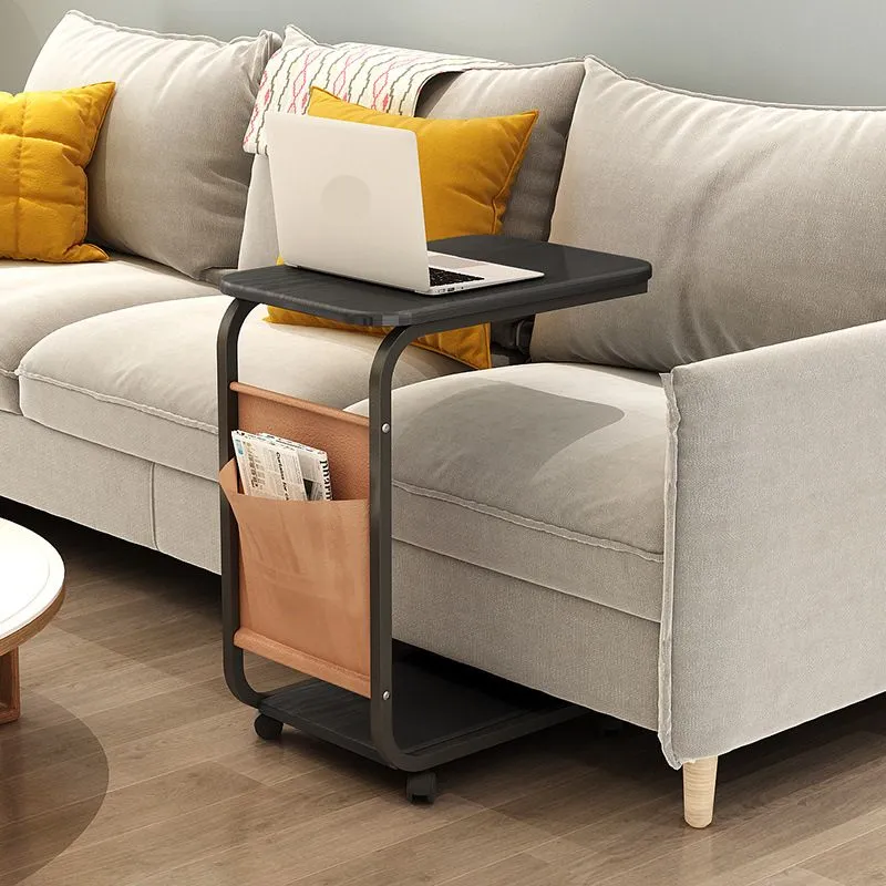 Mesita de noche de madera con almacenamiento abierto, mesa de noche moderna de 25,59 pulgadas de alto Rojo Clearhalo