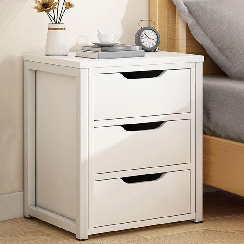 Mesita de noche de madera con cajón de almacenamiento contemporáneo para dormitorio Madera Clearhalo