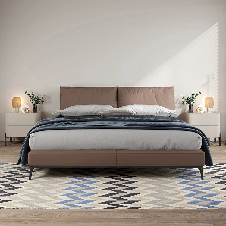 Mesita de noche de madera de ingenierí, mesita de noche moderna con cajones Gris Clearhalo