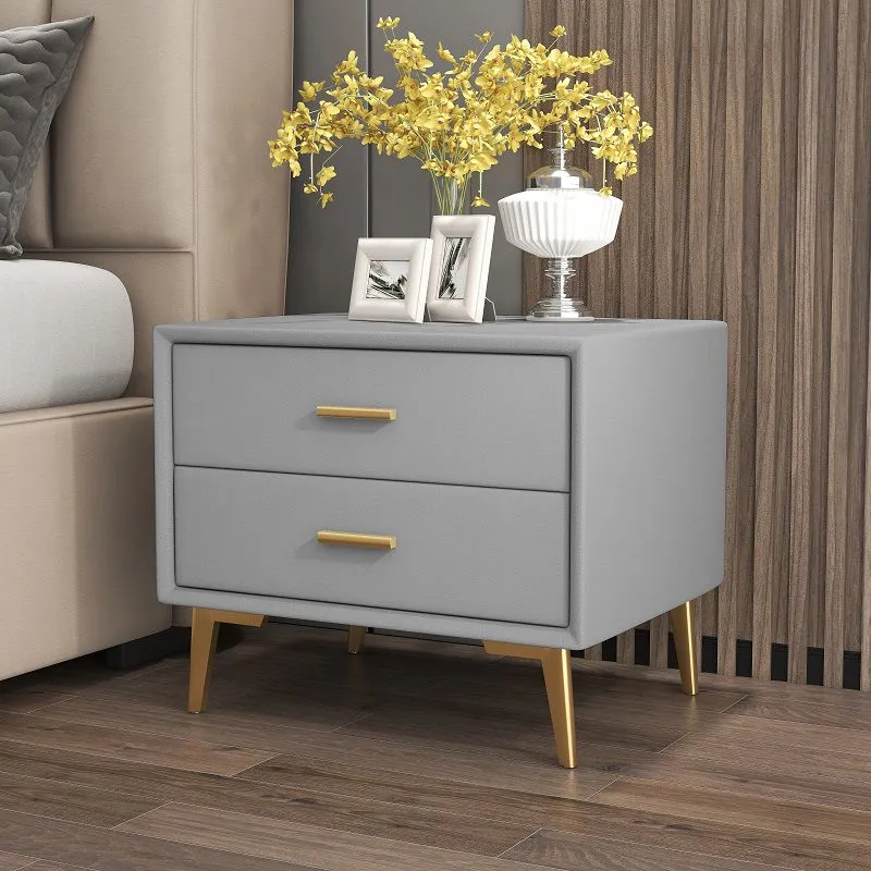Mesita de noche de madera maciza con 2 cajones de 18,5" de alto Traditions Night Table Verde Clearhalo