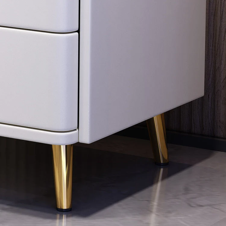 Mesita de noche de madera maciza, mesita de noche contemporánea para dormitorio Amarillo Clearhalo