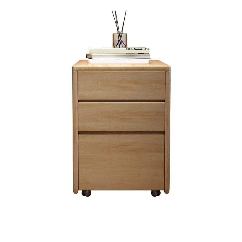 Mesita de noche de madera maciza Mesita de noche minimalista moderna con cajones Nuez Clearhalo