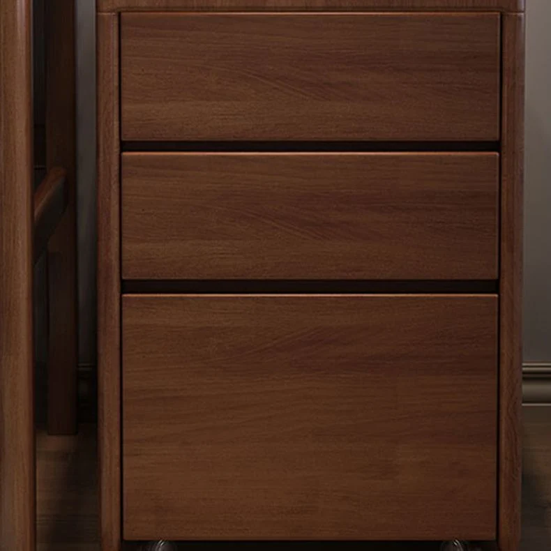 Mesita de noche de madera maciza Mesita de noche minimalista moderna con cajones Nuez Clearhalo