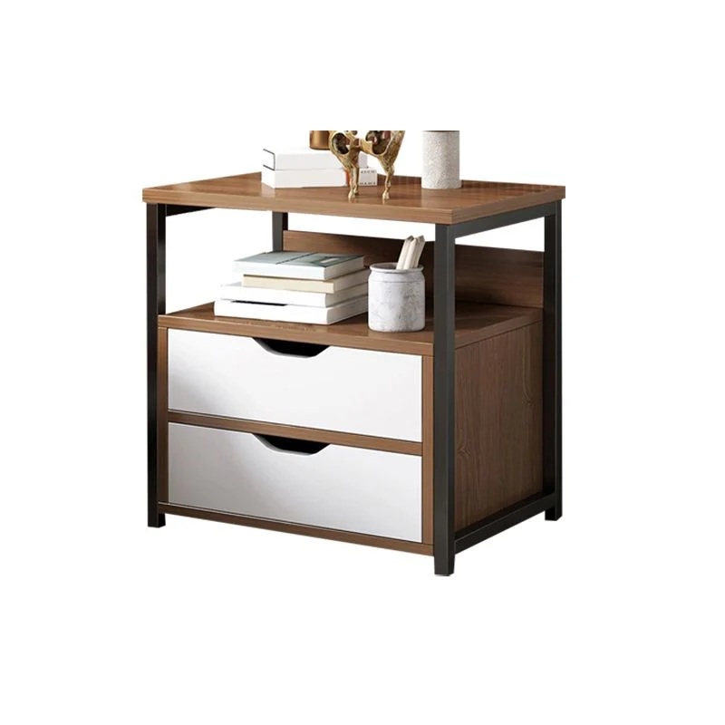 Mesita de noche de madera Mesa decorativa moderna Mesita de noche para dormitorio Blanco Clearhalo