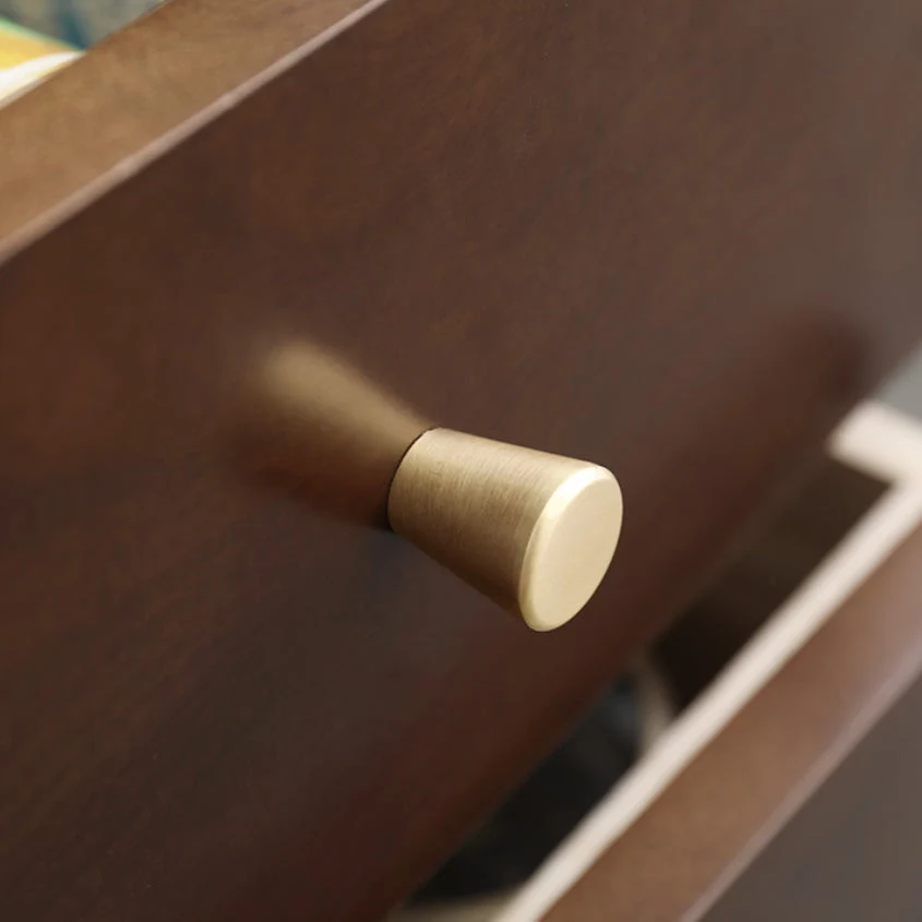 Mesita de noche de madera moderna con cajones incluidos, mesa de noche para dormitorio Marfil Clearhalo