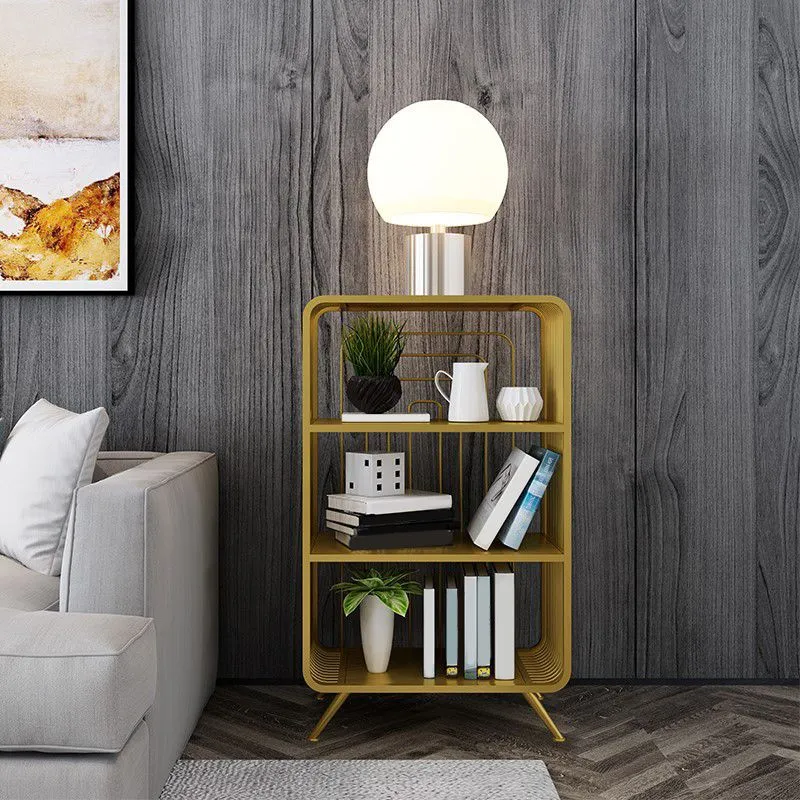 Mesita de noche de metal, mesa decorativa moderna, mesita de noche para dormitorio Clearhalo