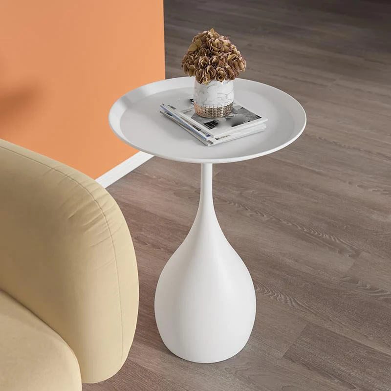 Mesita de noche moderna con acabado antiguo Mesita de noche con mesa decorativa Blanco Clearhalo