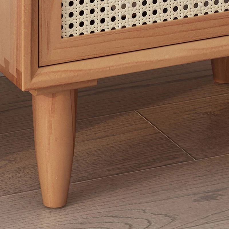 Mesita de noche moderna con acabado antiguo y patas Madera Clearhalo