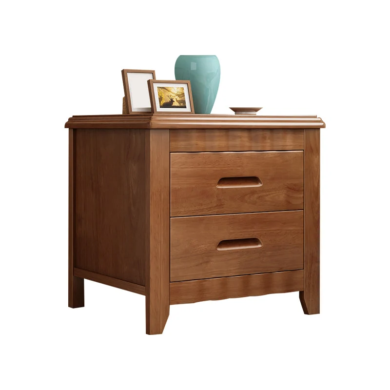 Mesita de noche moderna con acabado antiguo y cajones Madera Clearhalo