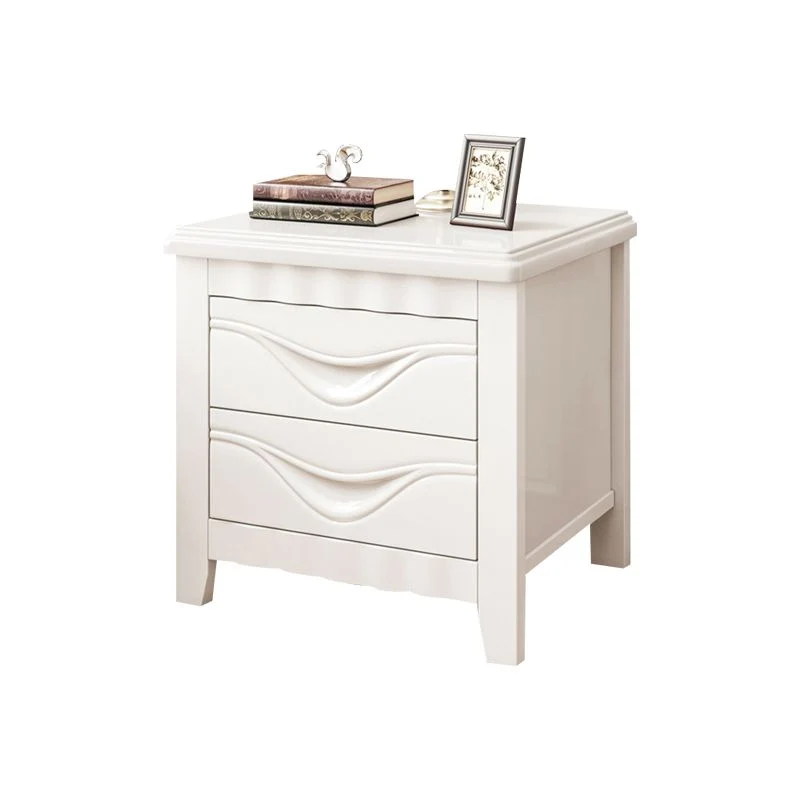Mesita de noche moderna con acabado antiguo y cajones Madera Clearhalo