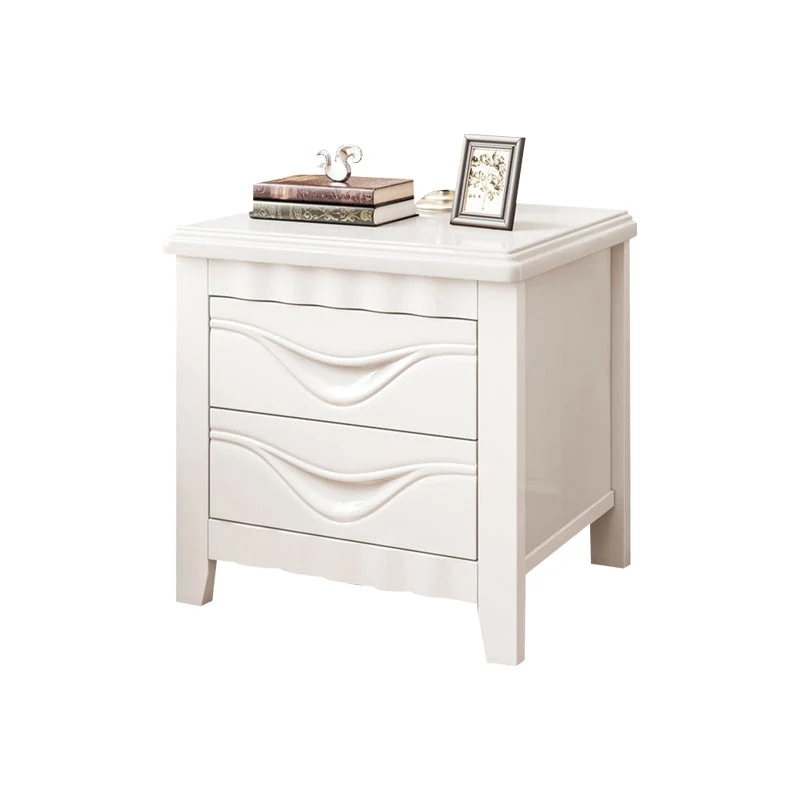 Mesita de noche moderna con acabado antiguo y cajones Madera Clearhalo