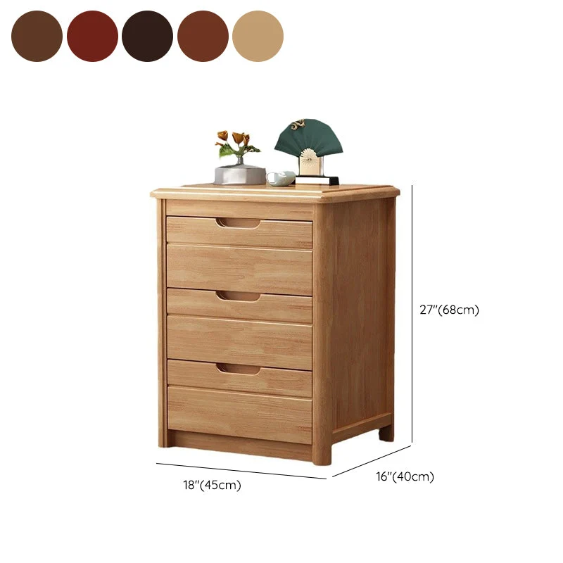 Mesita de noche moderna con acabado antiguo y mesa decorativa con cajones Naturales Clearhalo