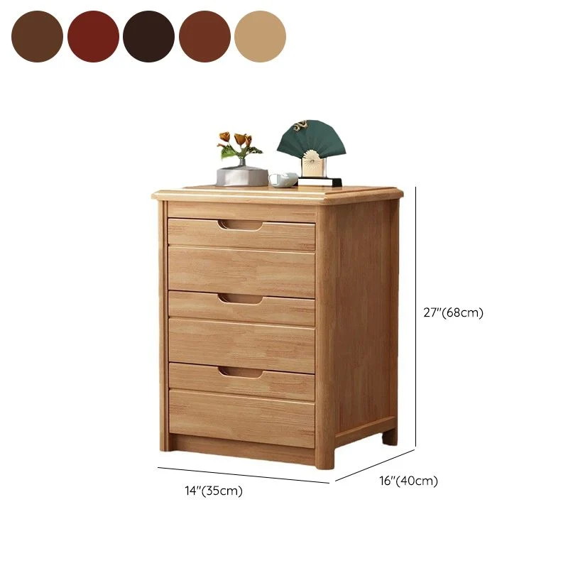 Mesita de noche moderna con acabado antiguo y mesa decorativa con cajones Naturales Clearhalo