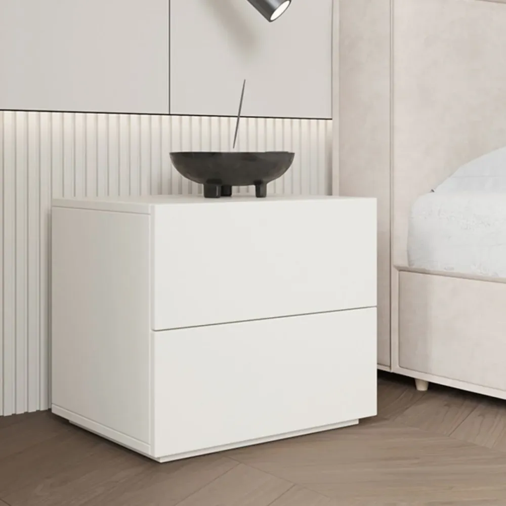 Mesita de noche moderna con acento, cajones, cama de almacenamiento, mesita de noche para el hogar Negro Clearhalo