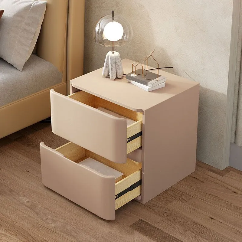 Mesita de noche moderna con cajones de pino incluidos, mesa de noche para dormitorio Gris Clearhalo