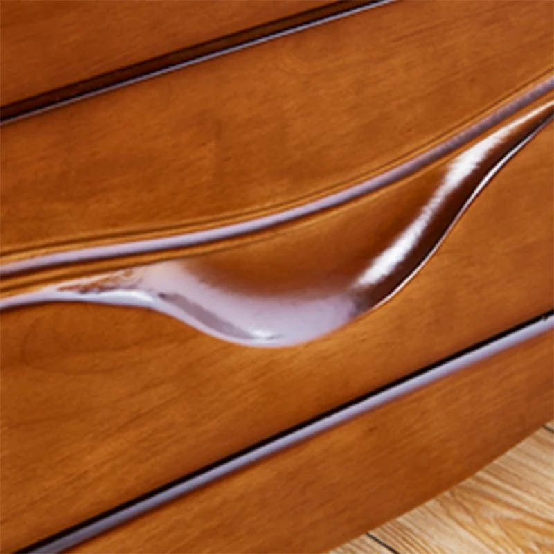 Mesita de noche moderna con mesita de noche de madera y cajones Naturales Clearhalo
