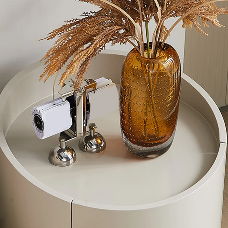 Mesita de noche moderna con mesita de noche de madera y cajón Negro Clearhalo