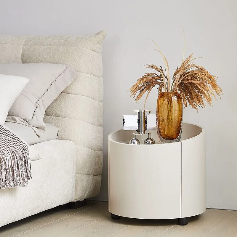 Mesita de noche moderna con mesita de noche de madera y cajón Negro Clearhalo