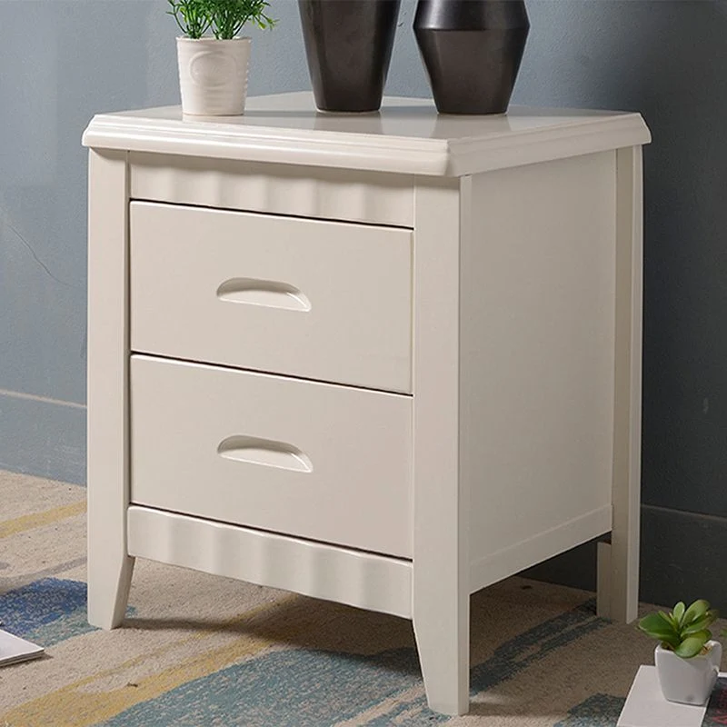 Mesita de noche moderna de madera maciza con cajones Madera Clearhalo