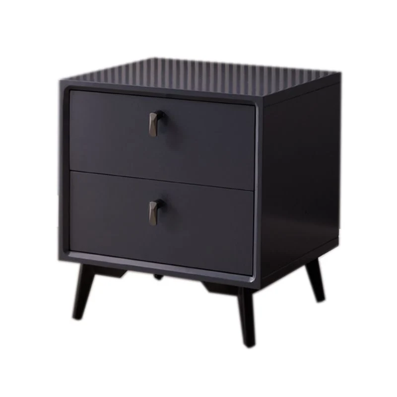 Mesita de noche moderna de madera maciza con cajones Marina Clearhalo