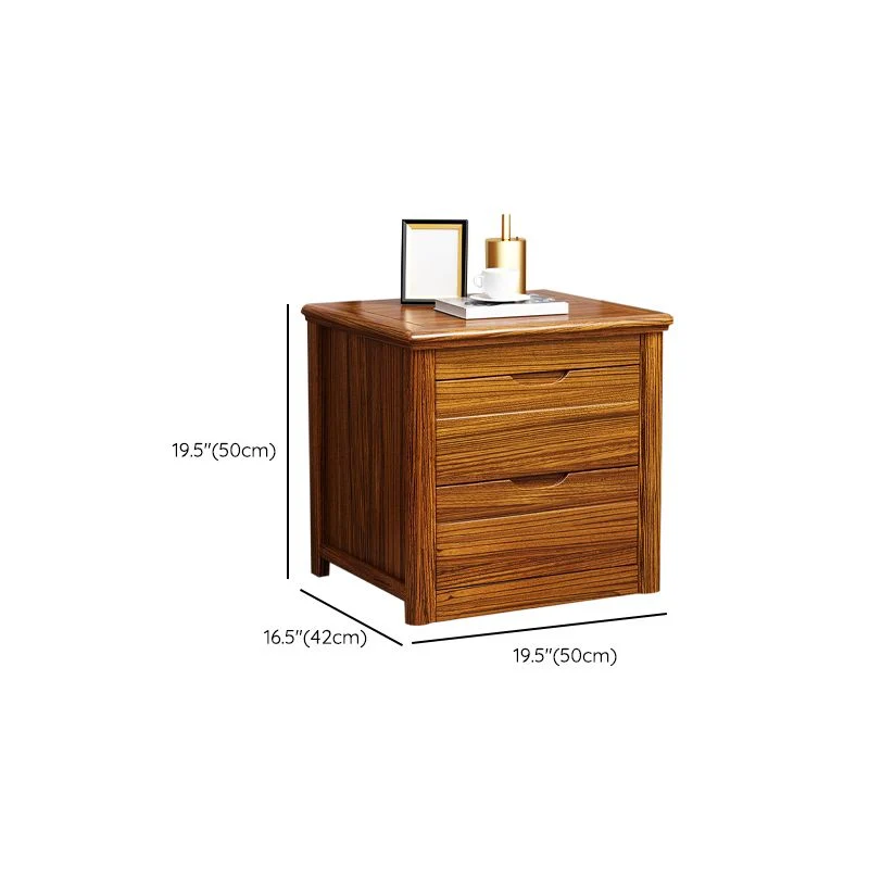 Mesita de noche moderna de madera maciza para dormitorio Clearhalo