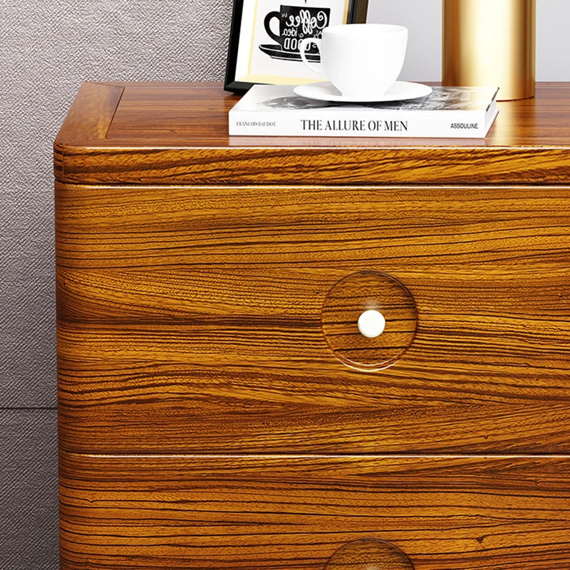 Mesita de noche moderna de madera maciza para dormitorio Clearhalo