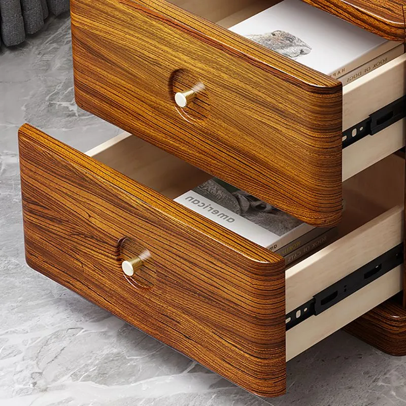 Mesita de noche moderna de madera maciza para dormitorio Clearhalo