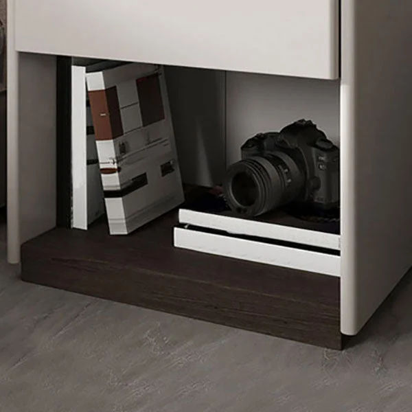 Mesita de noche moderna de madera para dormitorio Nuez Clearhalo