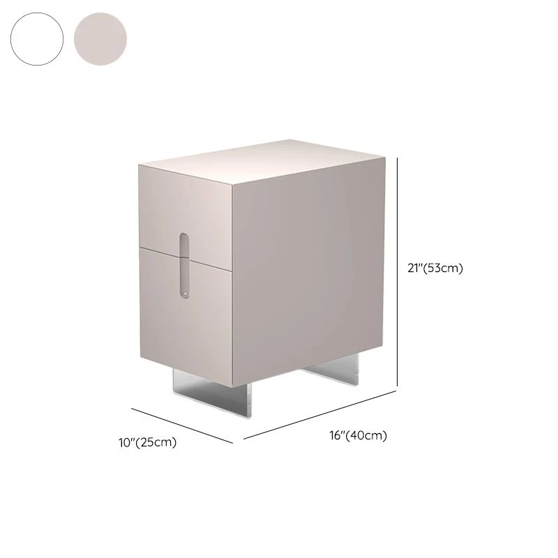 Mesita de noche moderna Mesa decorativa de madera Mesita de noche con cajones Albaricoque Clearhalo