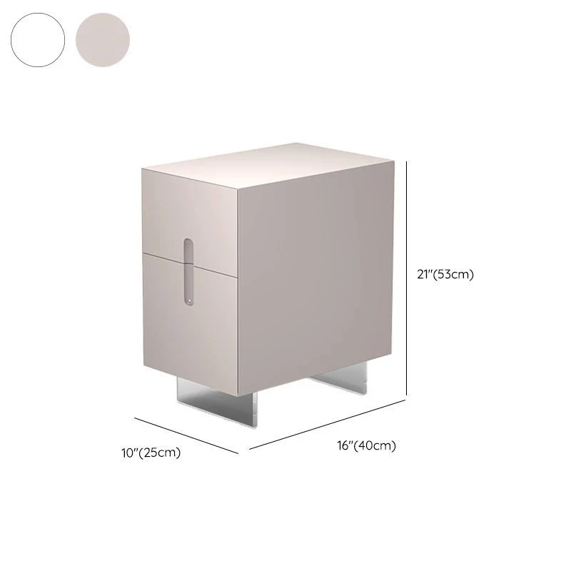 Mesita de noche moderna Mesa decorativa de madera Mesita de noche con cajones Albaricoque Clearhalo