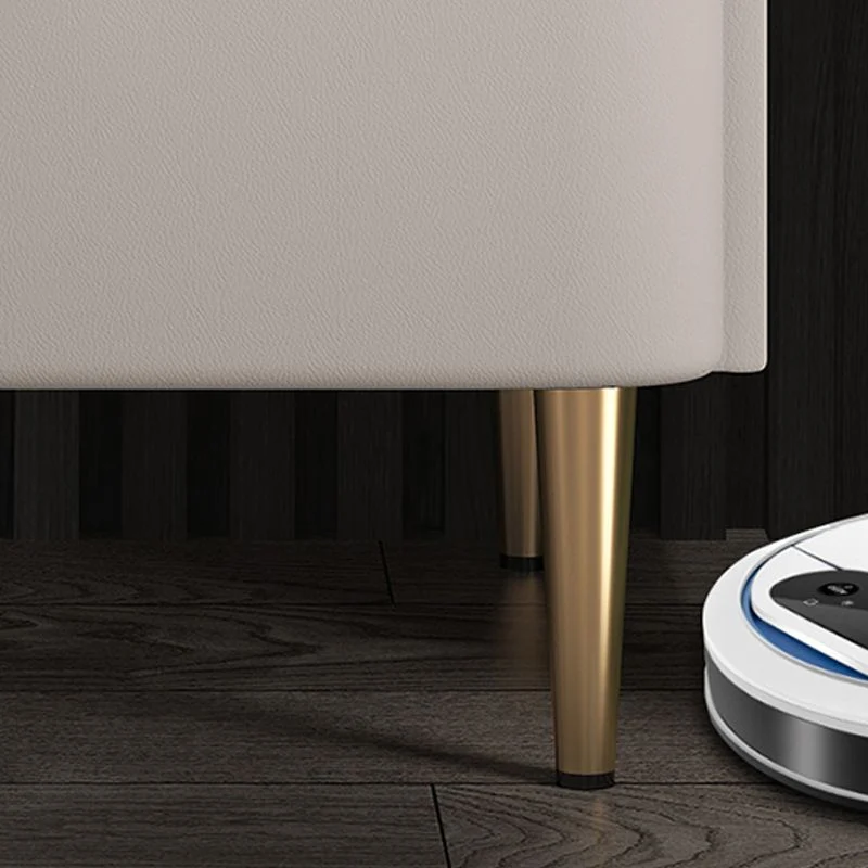 Mesita de noche moderna, mesita de noche de piedra con 3 cajones para sala de estar Gris Clearhalo