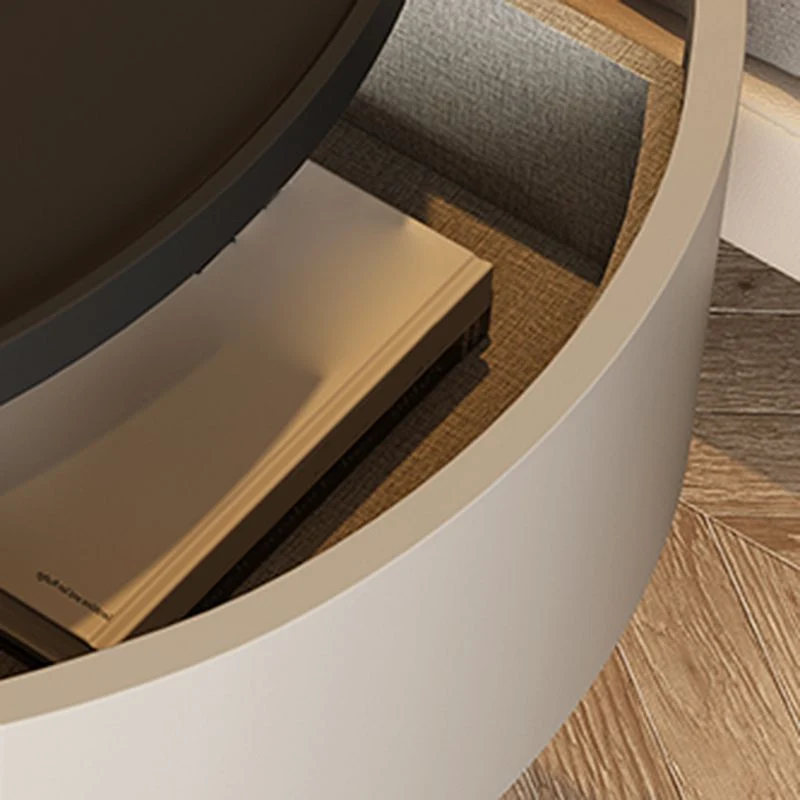 Mesita de noche moderna para cama, mesa decorativa de madera sintética para dormitorio Blanco Clearhalo
