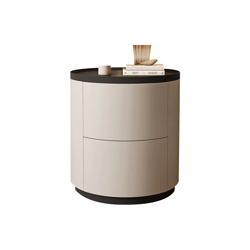 Mesita de noche moderna para cama, mesa decorativa de madera sintética para dormitorio Blanco Clearhalo