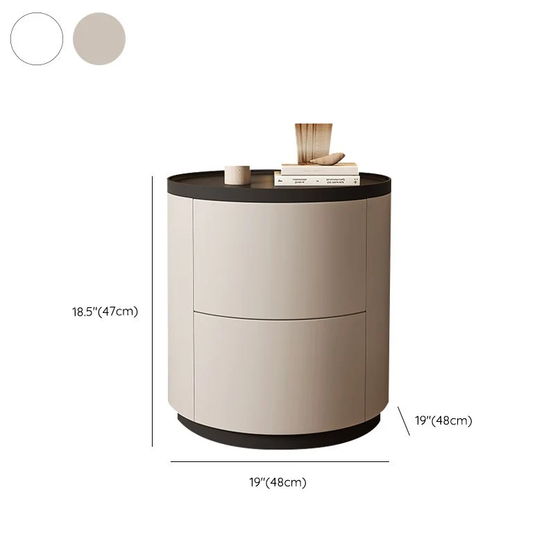 Mesita de noche moderna para cama, mesa decorativa de madera sintética para dormitorio Blanco Clearhalo