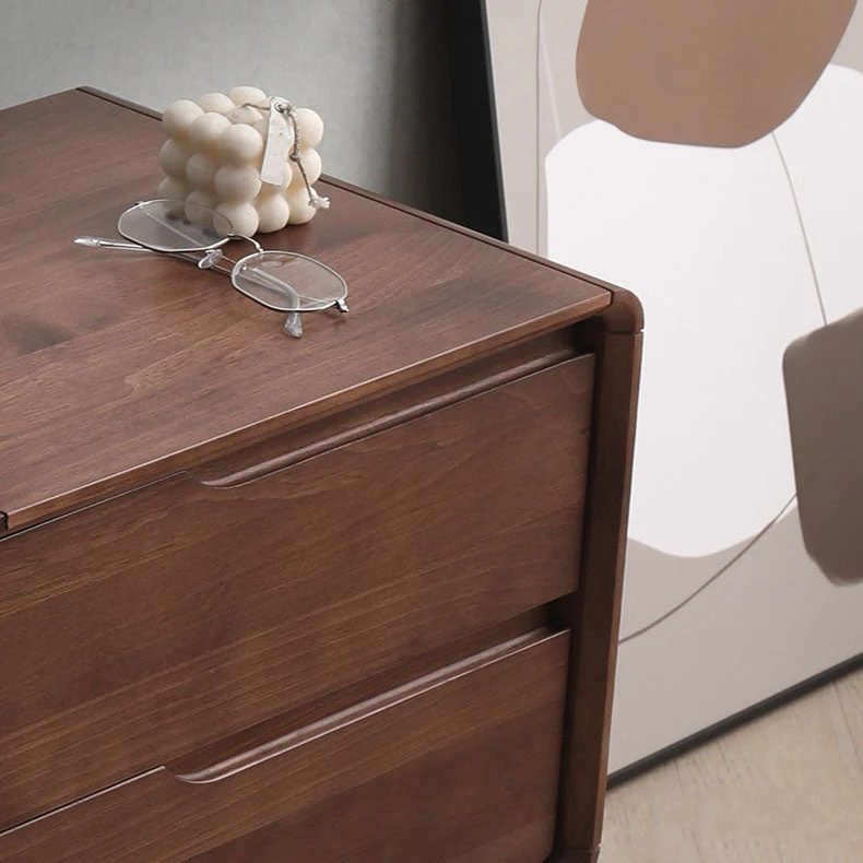 Mesita de noche moderna de pino con cajones incluidos, mesa de noche para dormitorio Gris Clearhalo