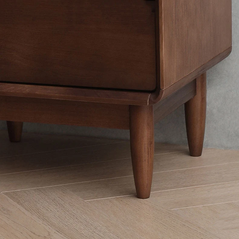 Mesita de noche moderna de pino con cajones incluidos, mesa de noche para dormitorio Gris Clearhalo