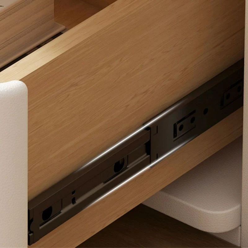 Mesita de noche modernista con 2 cajones, mesita de noche con almacenamiento para el hogar Gris Clearhalo